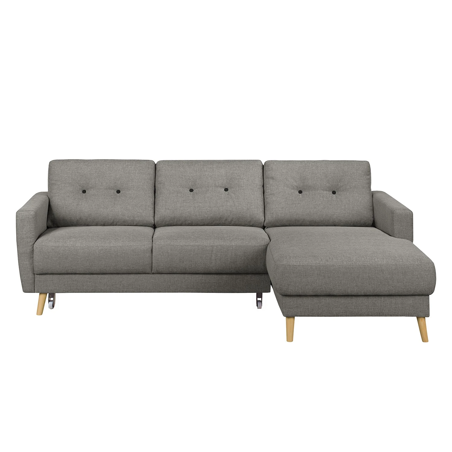 Mørteens Ecksofa Sola Flachgewebe - Grau - Longchair davorstehend rechts - Mit Schlaffunktion 4 Mørteens Ecksofa Sola Flachgewebe - Grau - Longchair davorstehend rechts - Mit Schlaffunktion – Bild 4