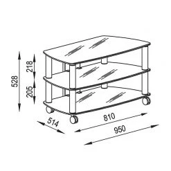 Maja Möbel TV-Rack Glenview I - Aluminium/Klarglas -Wohnzimmermöbel boutique en ligne 1000057676 180618 13112801 GALLERYIMAGES P000000001000057676