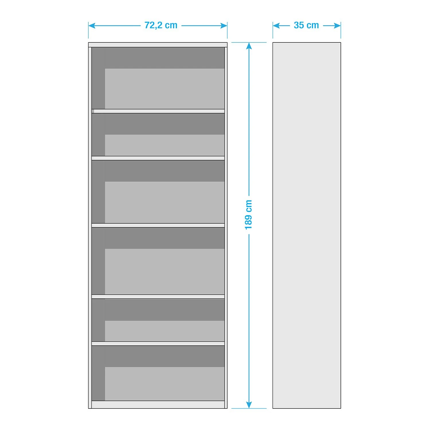 Maja Möbel Regal Mölln II - Eiche Sonoma Dekor 3 Maja Möbel Regal Mölln II - Eiche Sonoma Dekor – Bild 3