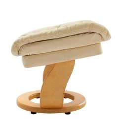 Modoform Relaxsessel Grunewald (mit Hocker) - Echtleder / Kunstleder - Creme - Hellbraun -Wohnzimmermöbel boutique en ligne 1000063745 200204 16101200010 DETAILS P000000001000063745