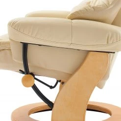 Modoform Relaxsessel Grunewald (mit Hocker) - Echtleder / Kunstleder - Creme - Hellbraun -Wohnzimmermöbel boutique en ligne 1000063745 200204 16101300015 DETAILS P000000001000063745