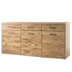 Ars Natura Sideboard Lopburi - Eiche Bianco teilmassiv - Eiche Bianco / Schiefer