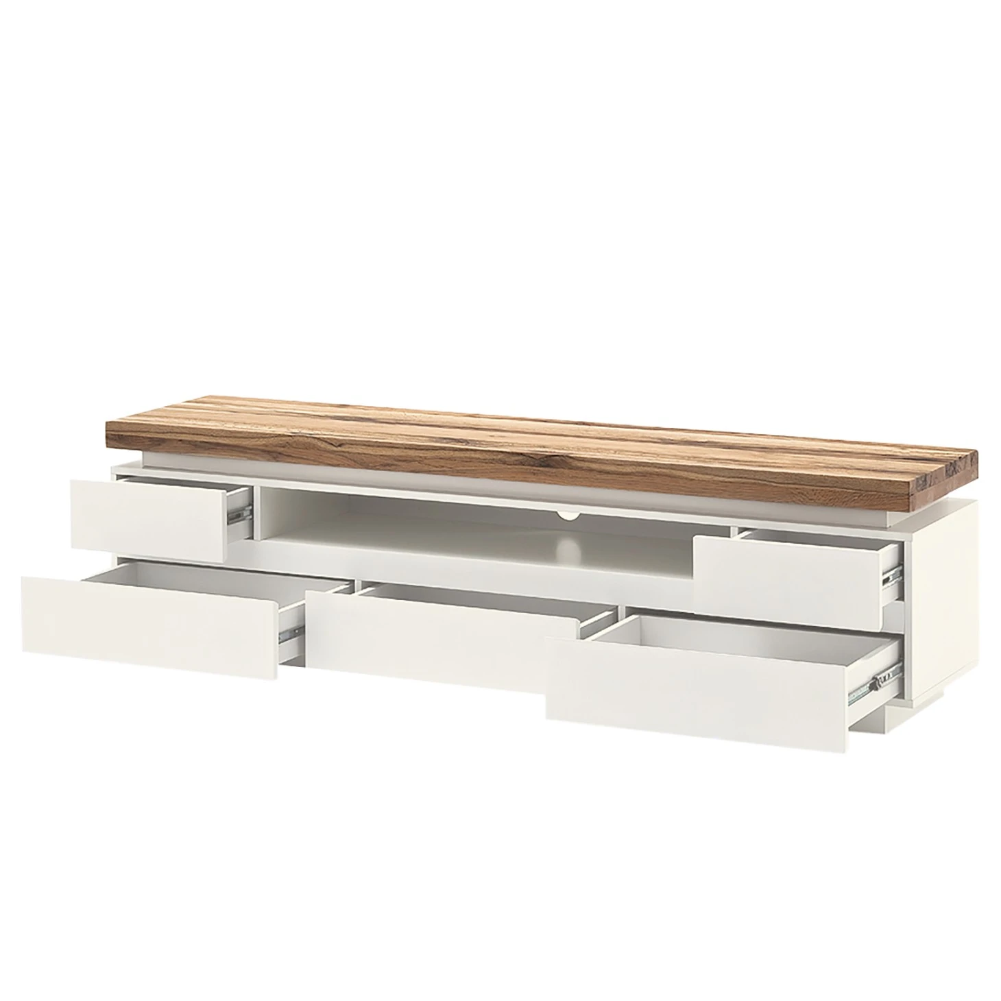 Fredriks TV-Lowboard Roble III - Inkl. Beleuchtung - Eiche / Matt Weiß 3 Fredriks TV-Lowboard Roble III - Inkl. Beleuchtung - Eiche / Matt Weiß – Bild 3