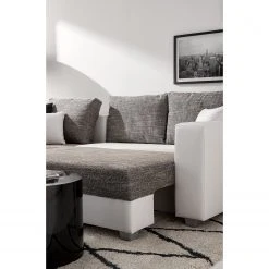 Fredriks Ecksofa Dublin II - (mit Schlaffunktion / beidseitig montierbar) - Kunstleder/Strukturstoff - Weiß / Grau 43 Fredriks Ecksofa Dublin II - (mit Schlaffunktion / beidseitig montierbar) - Kunstleder/Strukturstoff - Weiß / Grau -Wohnzimmermöbel boutique en ligne 1000073164 210614 18404200593 DETAILS P000000001000073164