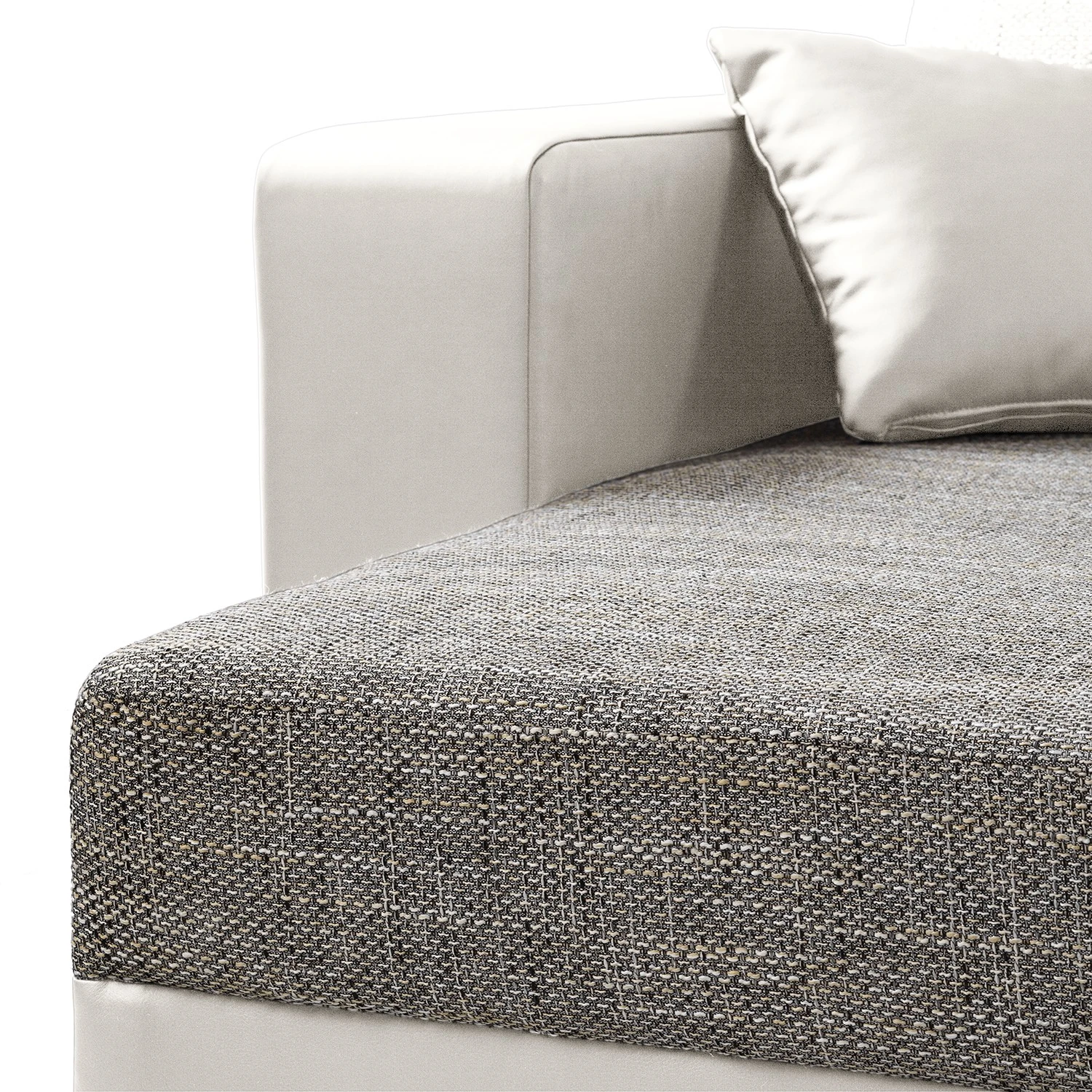 Fredriks Ecksofa Dublin II - (mit Schlaffunktion / beidseitig montierbar) - Kunstleder/Strukturstoff - Weiß / Grau 20 Fredriks Ecksofa Dublin II - (mit Schlaffunktion / beidseitig montierbar) - Kunstleder/Strukturstoff - Weiß / Grau – Bild 20