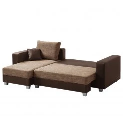 Fredriks Ecksofa Dublin II - (mit Schlaffunktion / beidseitig montierbar) - Kunstleder/Strukturstoff - Dunkelbraun / Braun -Wohnzimmermöbel boutique en ligne 1000073166 210614 18404300611 DETAILS P000000001000073166