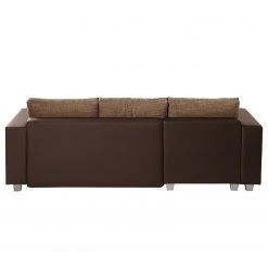 Fredriks Ecksofa Dublin II - (mit Schlaffunktion / beidseitig montierbar) - Kunstleder/Strukturstoff - Dunkelbraun / Braun -Wohnzimmermöbel boutique en ligne 1000073166 210614 18404300615 DETAILS P000000001000073166