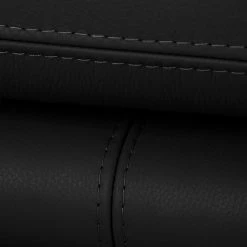 Sofa Capri (2,5-Sitzer) - Echtleder Mabel: Schwarz -Wohnzimmermöbel boutique en ligne 1000073296 220304 100 DETAILS P000000001000073296