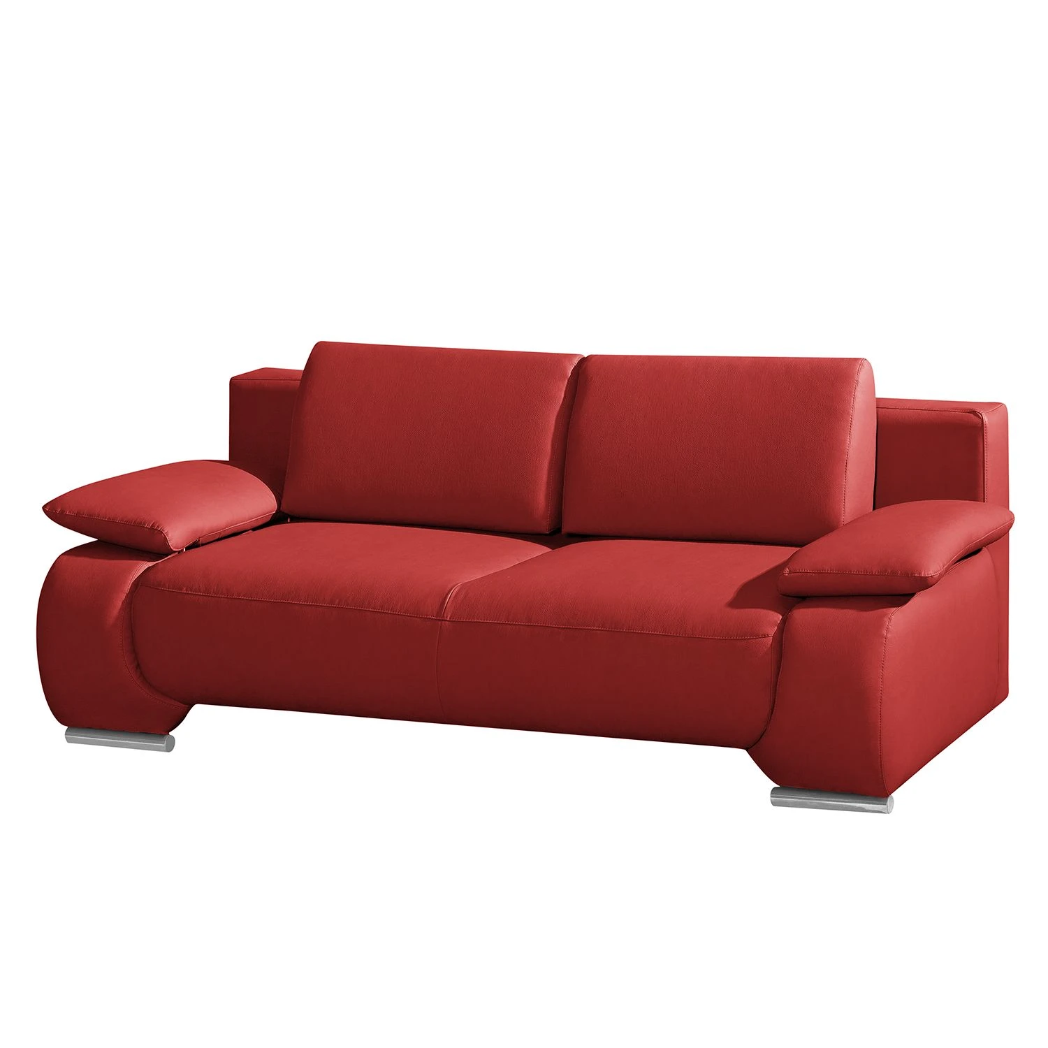 Fredriks Schlafsofa Ramea - Echtleder Rot 1 Fredriks Schlafsofa Ramea - Echtleder Rot