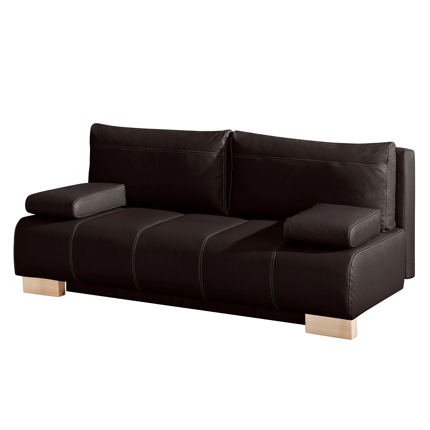 Ars Natura Schlafsofa Novato Echtleder - Dunkelbraun 1 Ars Natura Schlafsofa Novato Echtleder - Dunkelbraun