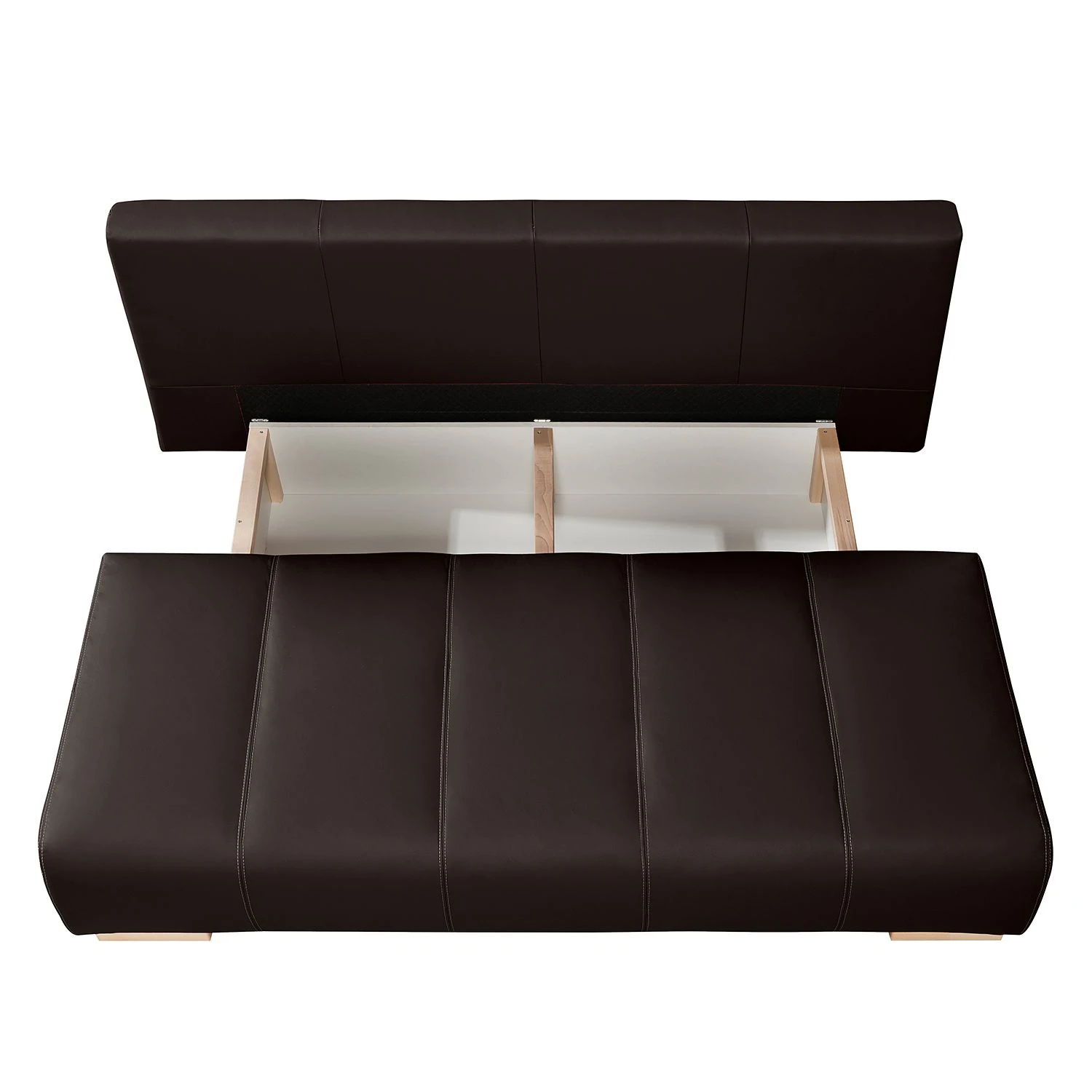 Ars Natura Schlafsofa Novato Echtleder - Dunkelbraun 8 Ars Natura Schlafsofa Novato Echtleder - Dunkelbraun – Bild 8