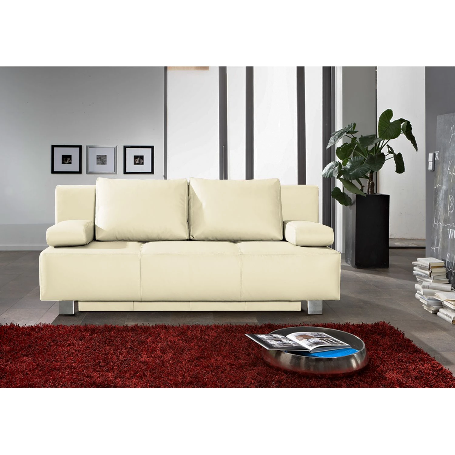 Fredriks Schlafsofa Dayly Echtleder - Beige 3 Fredriks Schlafsofa Dayly Echtleder - Beige – Bild 3