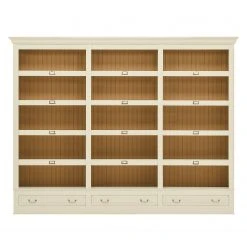 Maison Belfort Regalwand Azjana - Pinie Weiß / Pinie Honig - Ohne Leiter