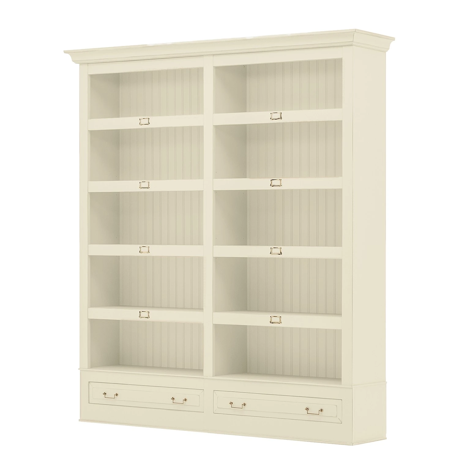 Maison Belfort Bücherregal Azjana I - Pinie weiß lackiert 1 Maison Belfort Bücherregal Azjana I - Pinie weiß lackiert