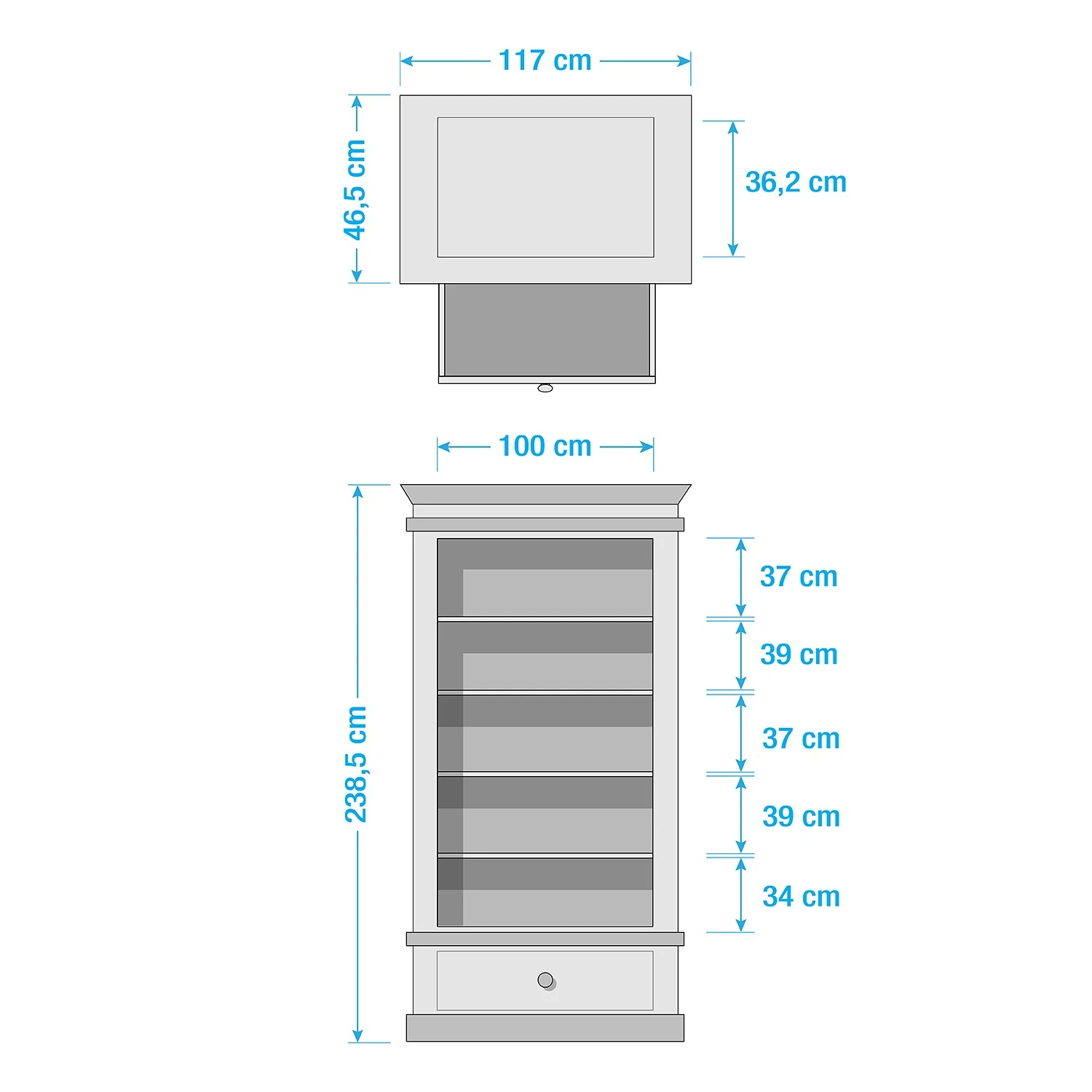 Maison Belfort Bücherregal Azjana II - Pinie Braun / Pinie Creme 6 Maison Belfort Bücherregal Azjana II - Pinie Braun / Pinie Creme – Bild 6