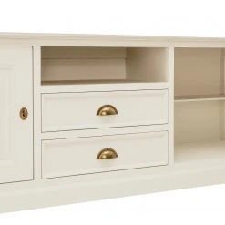 Ridgevalley TV-Lowboard Sollerön - Pinie Weiß / Messing -Wohnzimmermöbel boutique en ligne 1000084516 201004 12413801483 DETAILS P000000001000084516