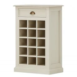 Ridgevalley Weinregal Sollerön II - Pinie Weiß / Messing