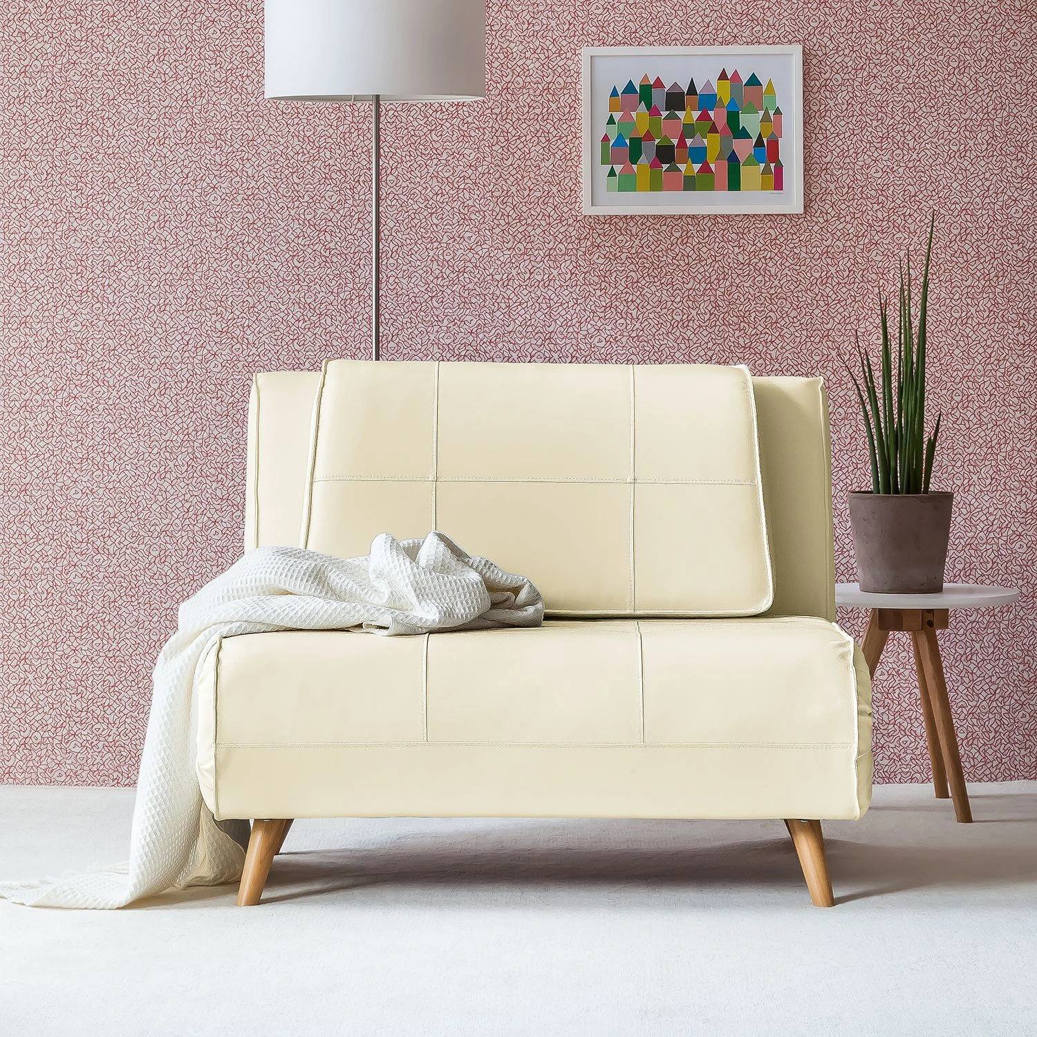 Mørteens Schlafsessel Rovigo - Kunstleder Creme - Creme 2 Mørteens Schlafsessel Rovigo - Kunstleder Creme - Creme – Bild 2