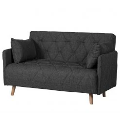 Mørteens Schlafsofa Morten - Webstoff Nims: Dunkelgrau