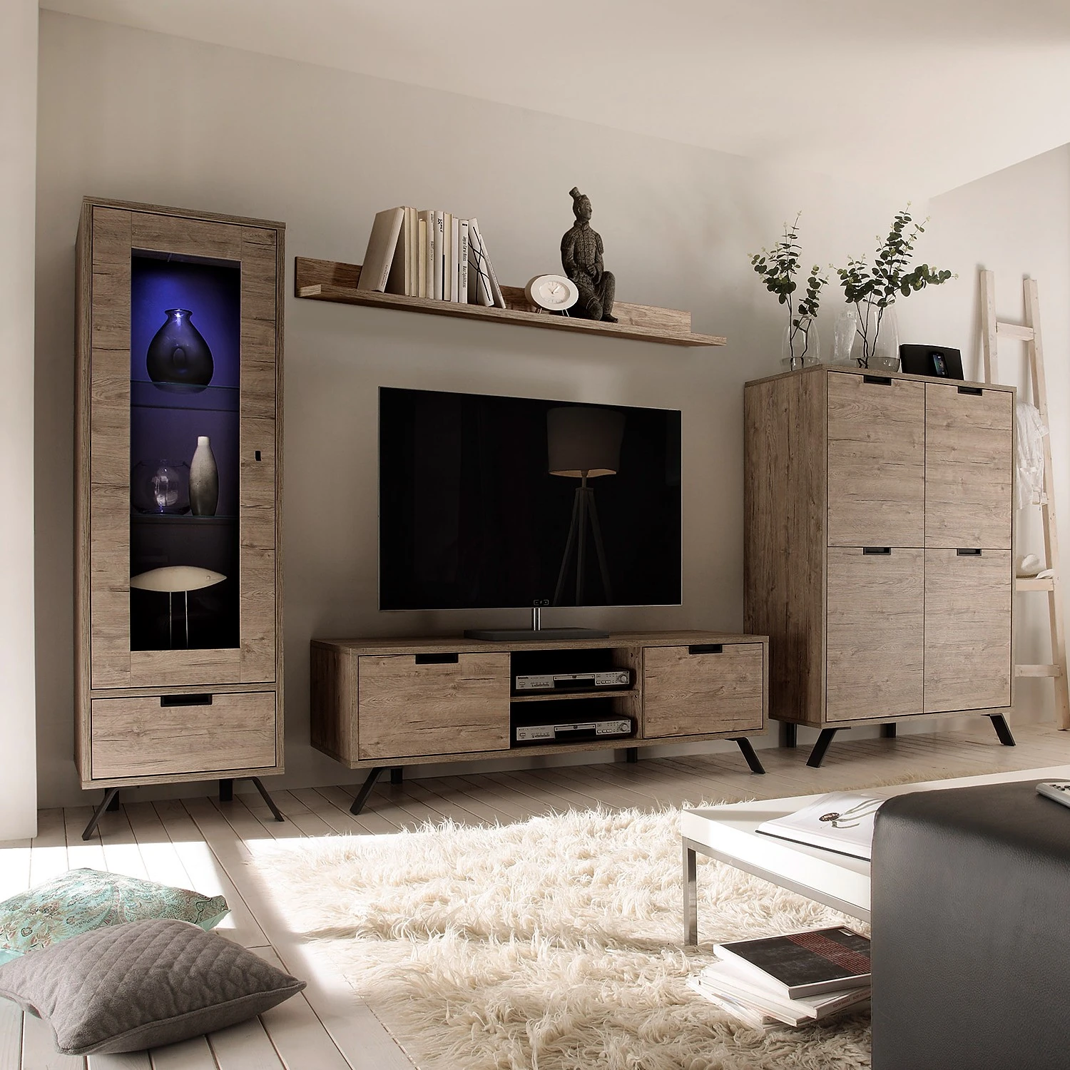 LC Spa Standvitrine Palma - Eiche Dekor 4 LC Spa Standvitrine Palma - Eiche Dekor – Bild 4