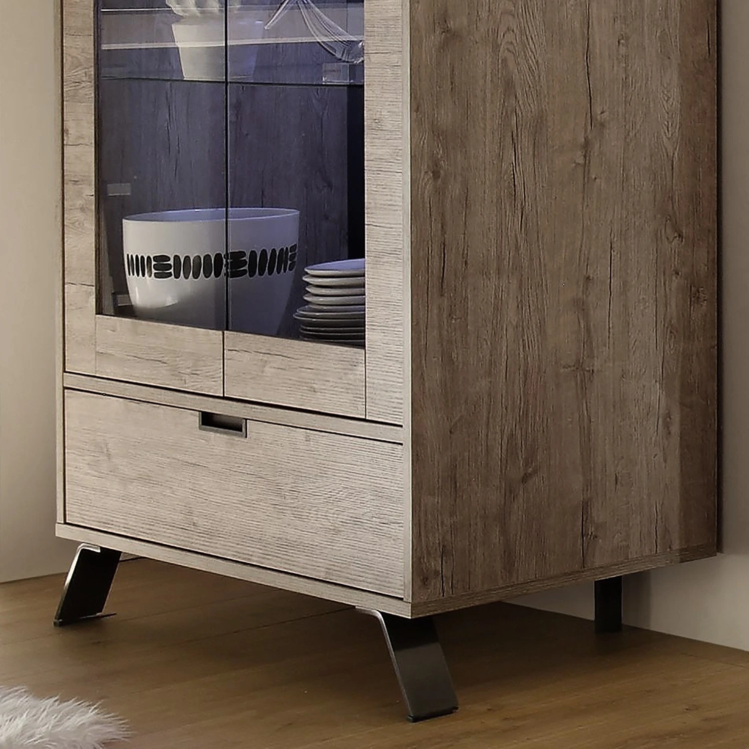 LC Spa Vitrinenschrank Palma - Eiche Dekor 7 LC Spa Vitrinenschrank Palma - Eiche Dekor – Bild 7