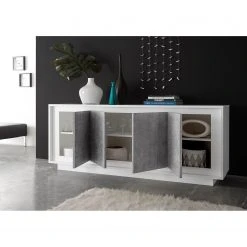 LC Spa Sideboard Forenza - Beton Dekor / Weiß -Wohnzimmermöbel boutique en ligne 1000091559 201029 08233600097 MOOD DETAILS P000000001000091559 mood