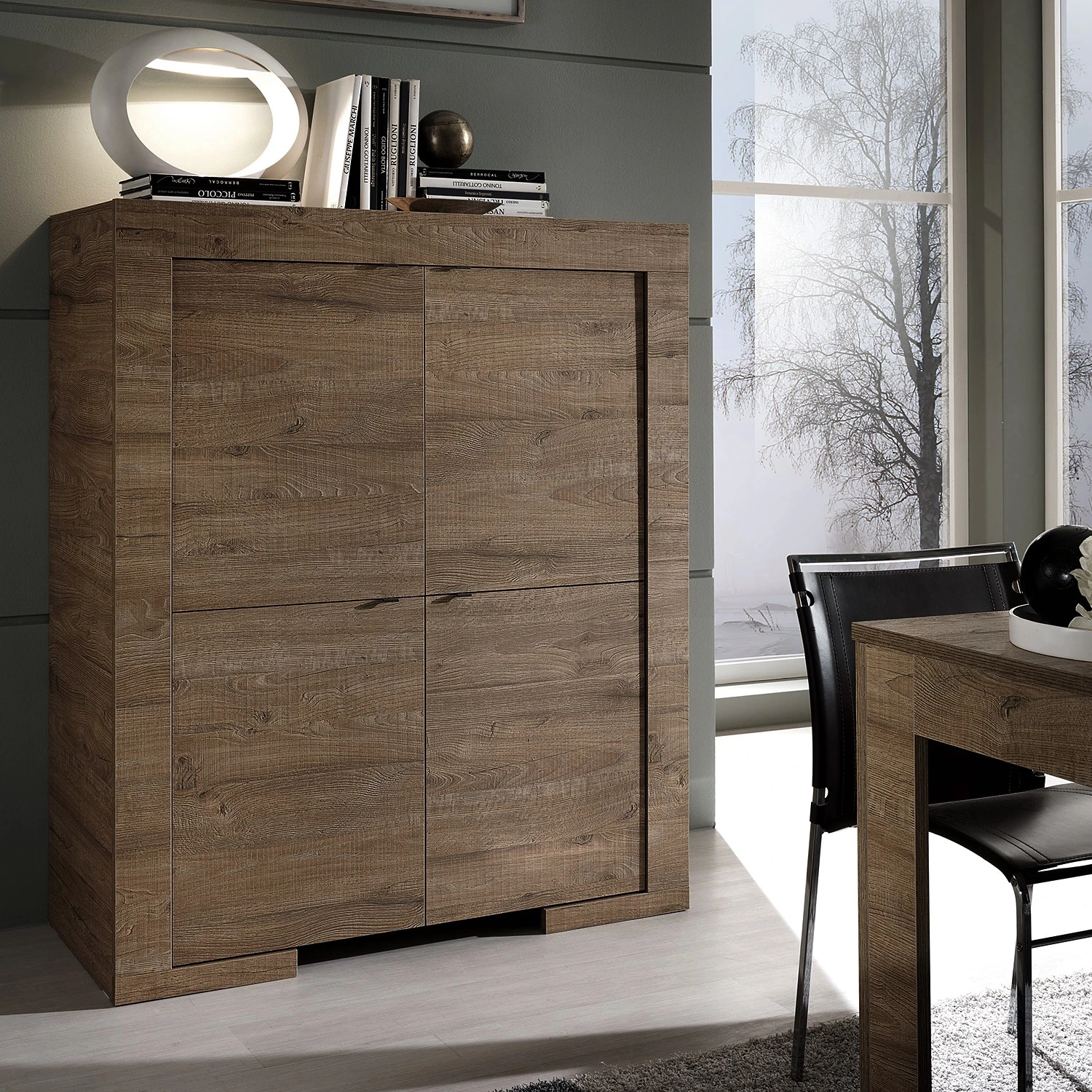 LC Spa Highboard Milano LC - Eiche Dunkel Dekor 2 LC Spa Highboard Milano LC - Eiche Dunkel Dekor – Bild 2