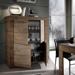 LC Spa Highboard Milano LC - Eiche Dunkel Dekor 10 LC Spa Highboard Milano LC - Eiche Dunkel Dekor -Wohnzimmermöbel boutique en ligne 1000091586 201029 08255300134 MOOD DETAILS P000000001000091586 mood