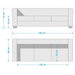 Sofa Torquay (3-Sitzer) - Braun -Wohnzimmermöbel boutique en ligne 1000094670 201125 15411100088 SKETCH DETAILS P000000001000094670 sketch