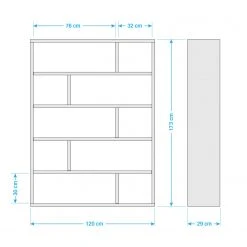 Temahome Regal Dublin - Weiß - Höhe: 173 cm -Wohnzimmermöbel boutique en ligne 1000094969 201002 14512800001 SKETCH DETAILS P000000001000094969 sketch