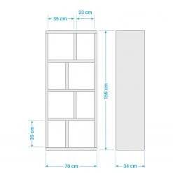 Temahome Regal Berlin - Walnuss - 70 x 159 cm 19 Temahome Regal Berlin - Walnuss - 70 x 159 cm -Wohnzimmermöbel boutique en ligne 1000094979 190926 12223200001 SKETCH DETAILS P000000001000094979 sketch