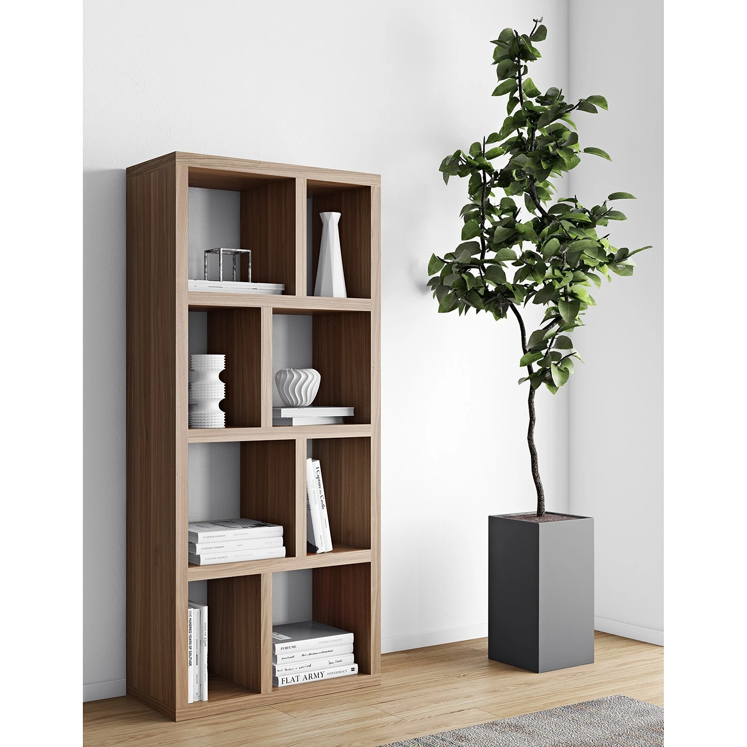 Temahome Regal Berlin - Walnuss - 70 x 159 cm 2 Temahome Regal Berlin - Walnuss - 70 x 159 cm – Bild 2