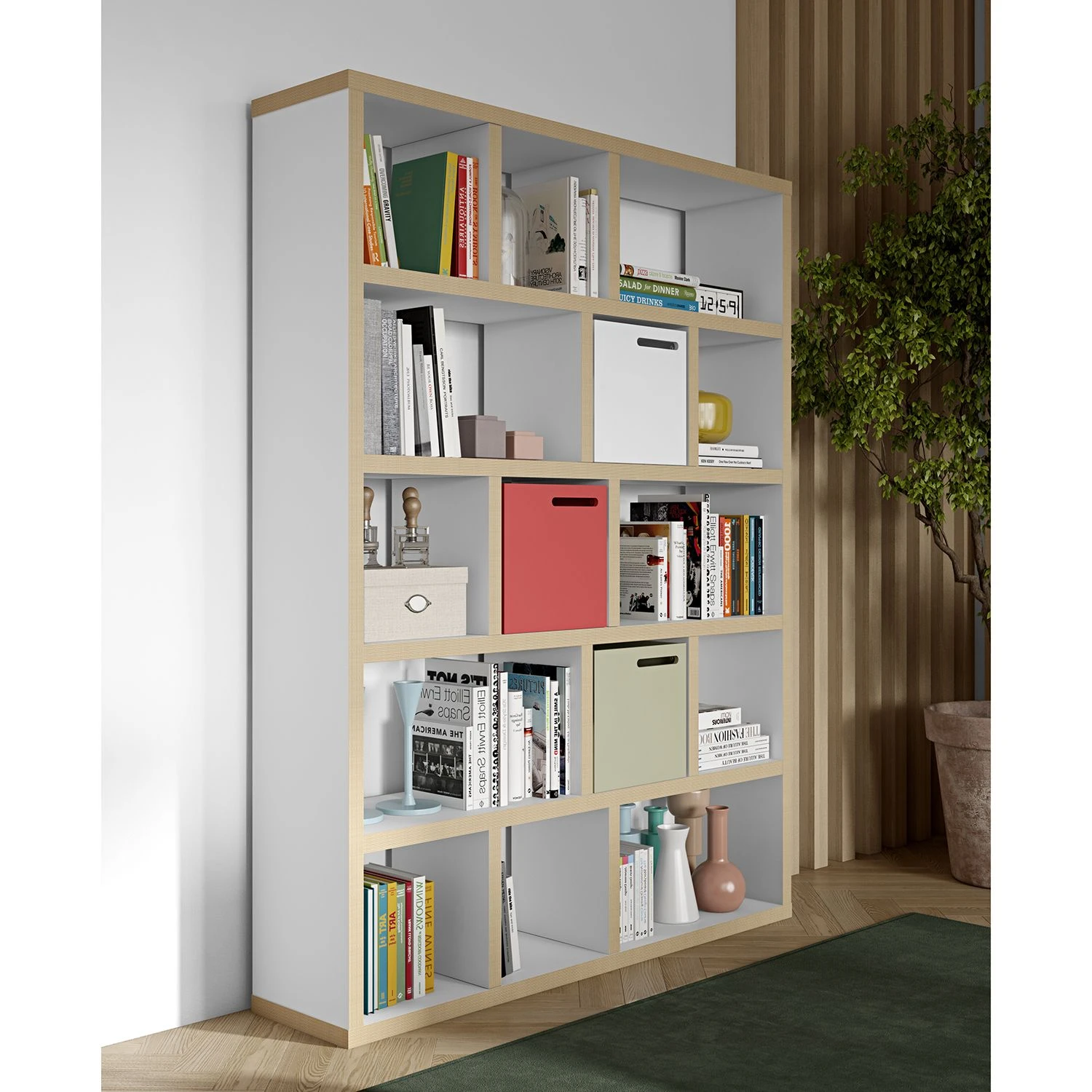 Temahome Regal Berlin - Weiß / Hellbraun - 150 x 198 cm 3 Temahome Regal Berlin - Weiß / Hellbraun - 150 x 198 cm – Bild 3