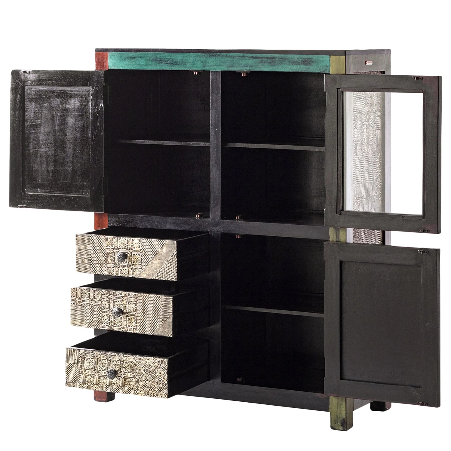 Wolf-Möbel Highboard Goa II - Mango teilmassiv - Mango Dunkelbraun 3 Wolf-Möbel Highboard Goa II - Mango teilmassiv - Mango Dunkelbraun – Bild 3