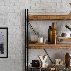 Wolf-Möbel Regal Iron I - Mango massiv / Eisen -Wohnzimmermöbel boutique en ligne 1000104113 191024 17544300017 MOOD DETAILS P000000001000104113 mood