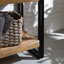 Wolf-Möbel Regal Iron I - Mango massiv / Eisen -Wohnzimmermöbel boutique en ligne 1000104113 191024 17544400020 MOOD DETAILS P000000001000104113 mood