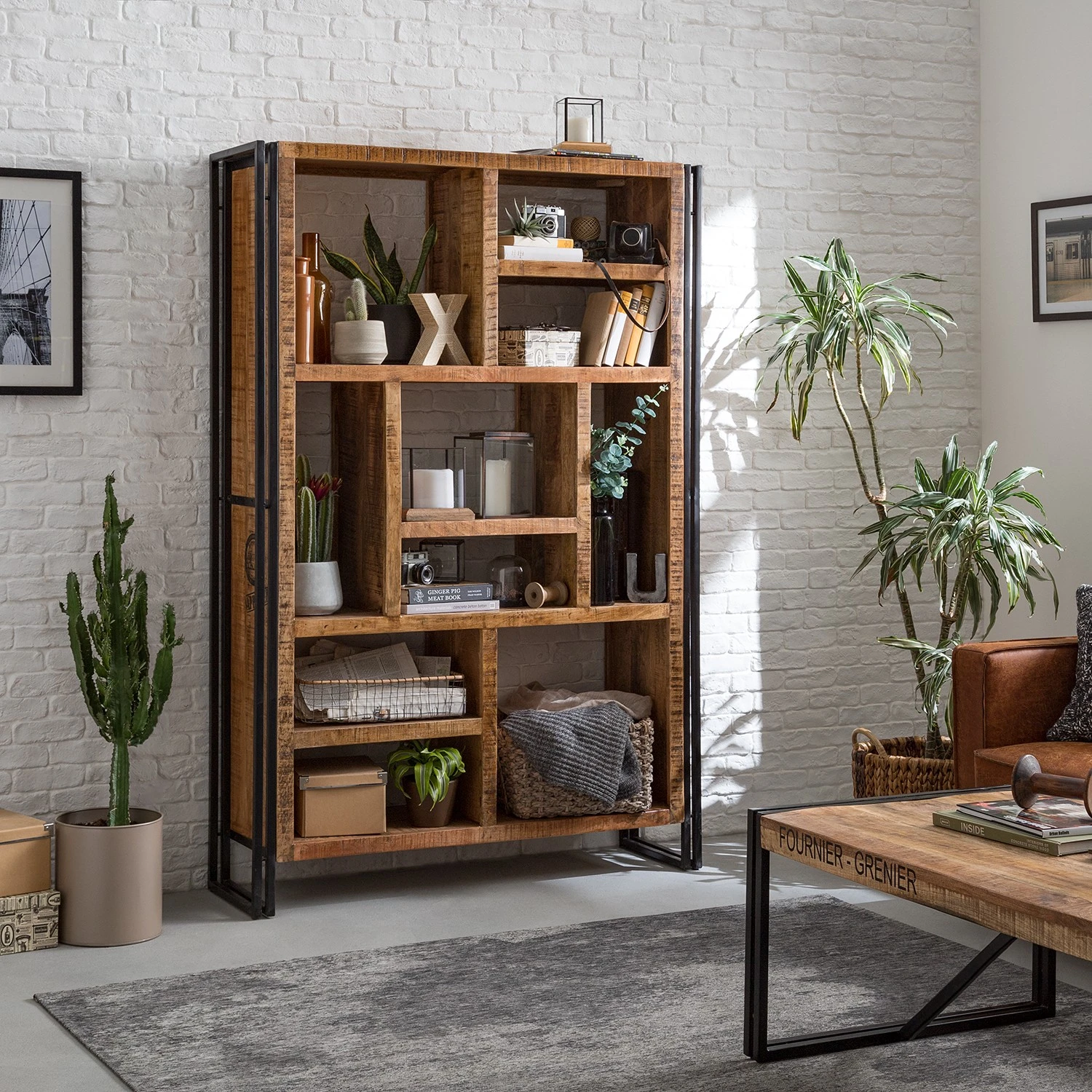 Wolf-Möbel Regal Iron II - Mango massiv / Eisen 2 Wolf-Möbel Regal Iron II - Mango massiv / Eisen – Bild 2