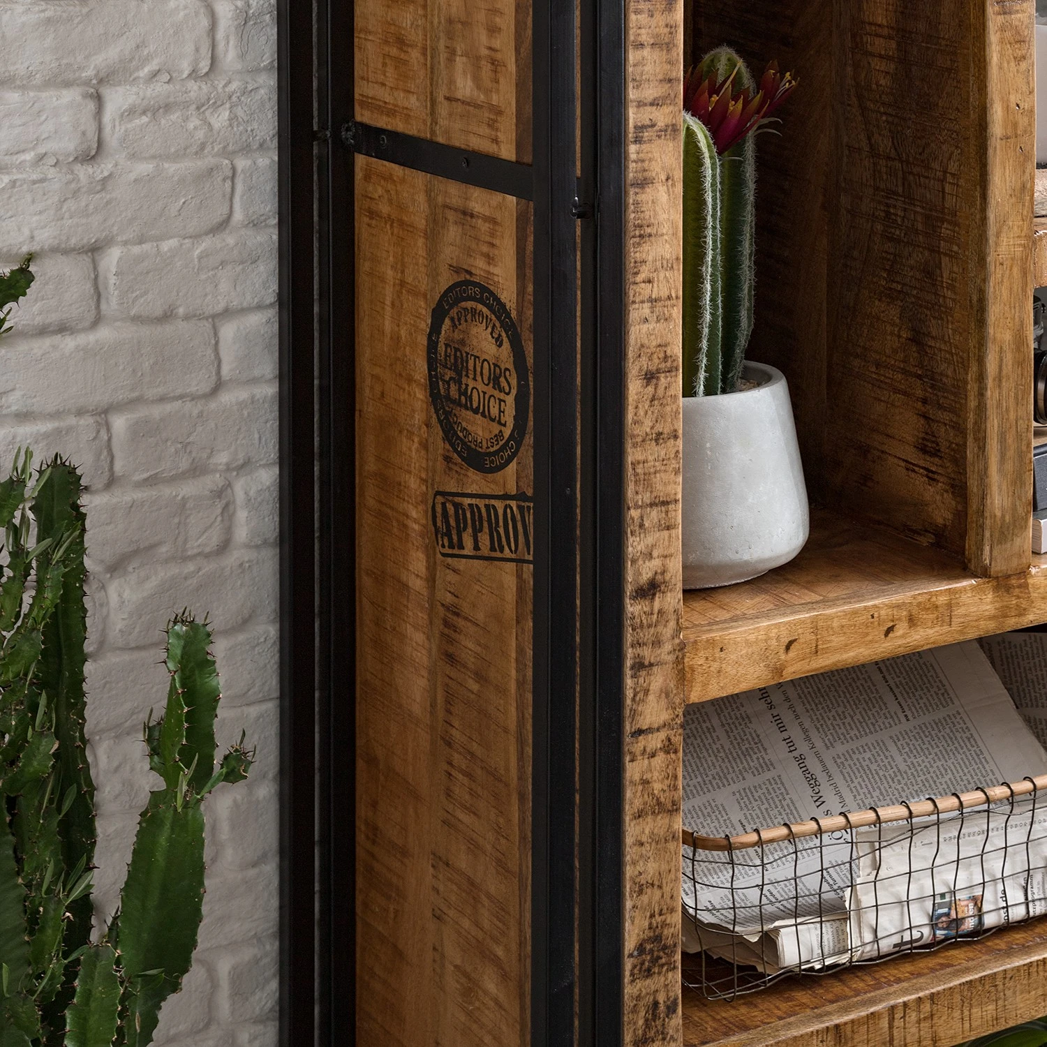 Wolf-Möbel Regal Iron II - Mango massiv / Eisen 7 Wolf-Möbel Regal Iron II - Mango massiv / Eisen – Bild 7