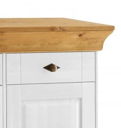 Maison Belfort Sideboard Bergen II - Kiefer massiv - Kiefer Weiß / Kiefer Laugenfarbig -Wohnzimmermöbel boutique en ligne 1000104255 211122 083202000153 DETAILS P000000001000104255