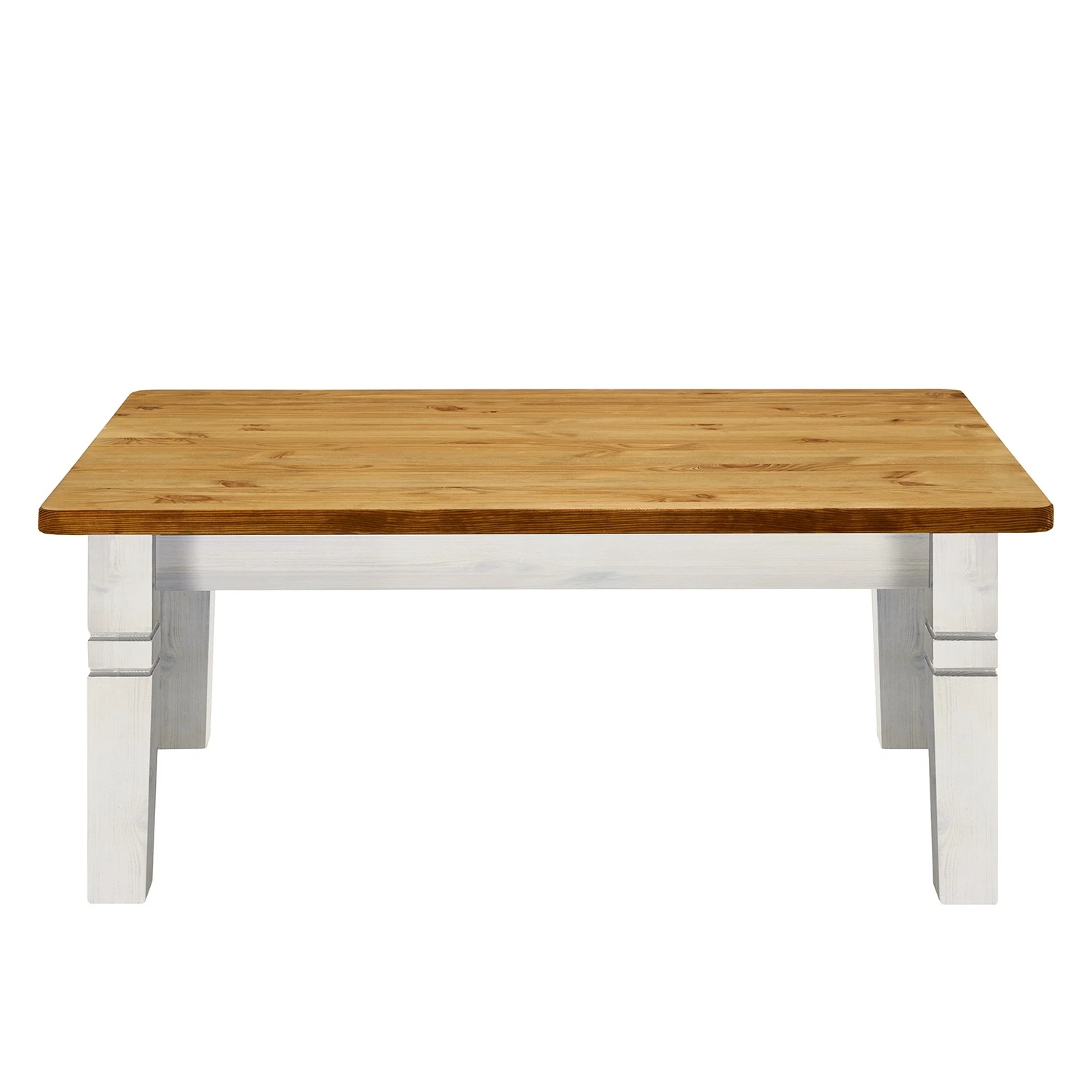 Maison Belfort Couchtisch Bergen - Kiefer Weiß / Kiefer Laugenfarbig 1 Maison Belfort Couchtisch Bergen - Kiefer Weiß / Kiefer Laugenfarbig