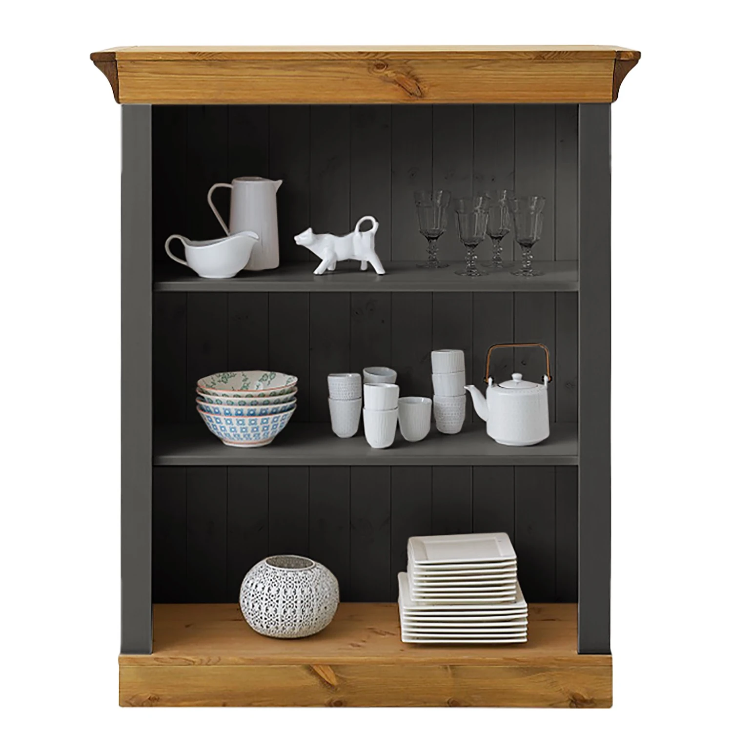 Maison Belfort Regal Bergen II - Kiefer Grau / Kiefer Laugenfarbig 2 Maison Belfort Regal Bergen II - Kiefer Grau / Kiefer Laugenfarbig – Bild 2