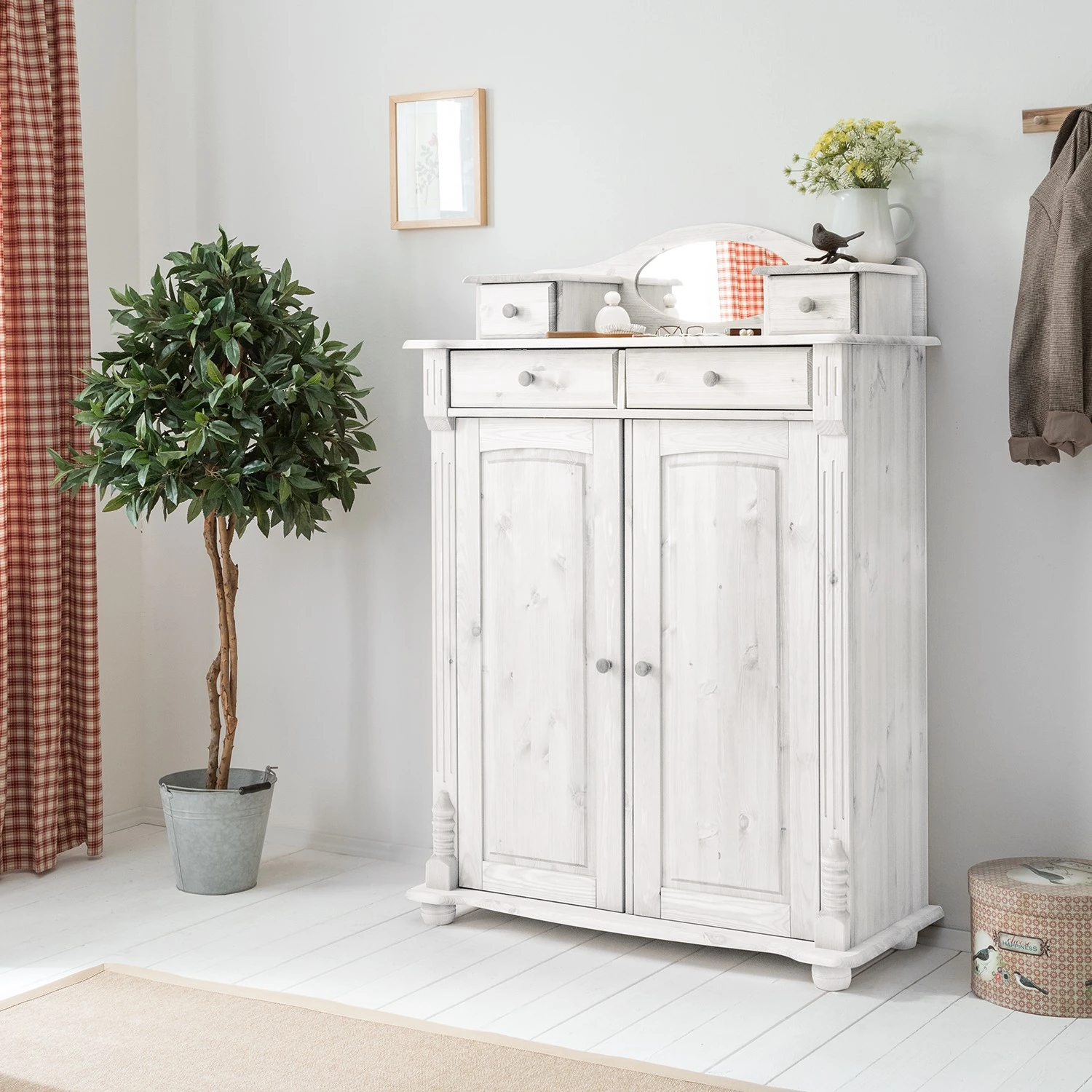 Maison Belfort Vertiko Narva - Kiefer Weiß 2 Maison Belfort Vertiko Narva - Kiefer Weiß – Bild 2