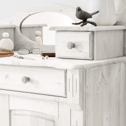 Maison Belfort Vertiko Narva - Kiefer Weiß 16 Maison Belfort Vertiko Narva - Kiefer Weiß -Wohnzimmermöbel boutique en ligne 1000104519 210223 10290300485 DETAILS P000000001000104519