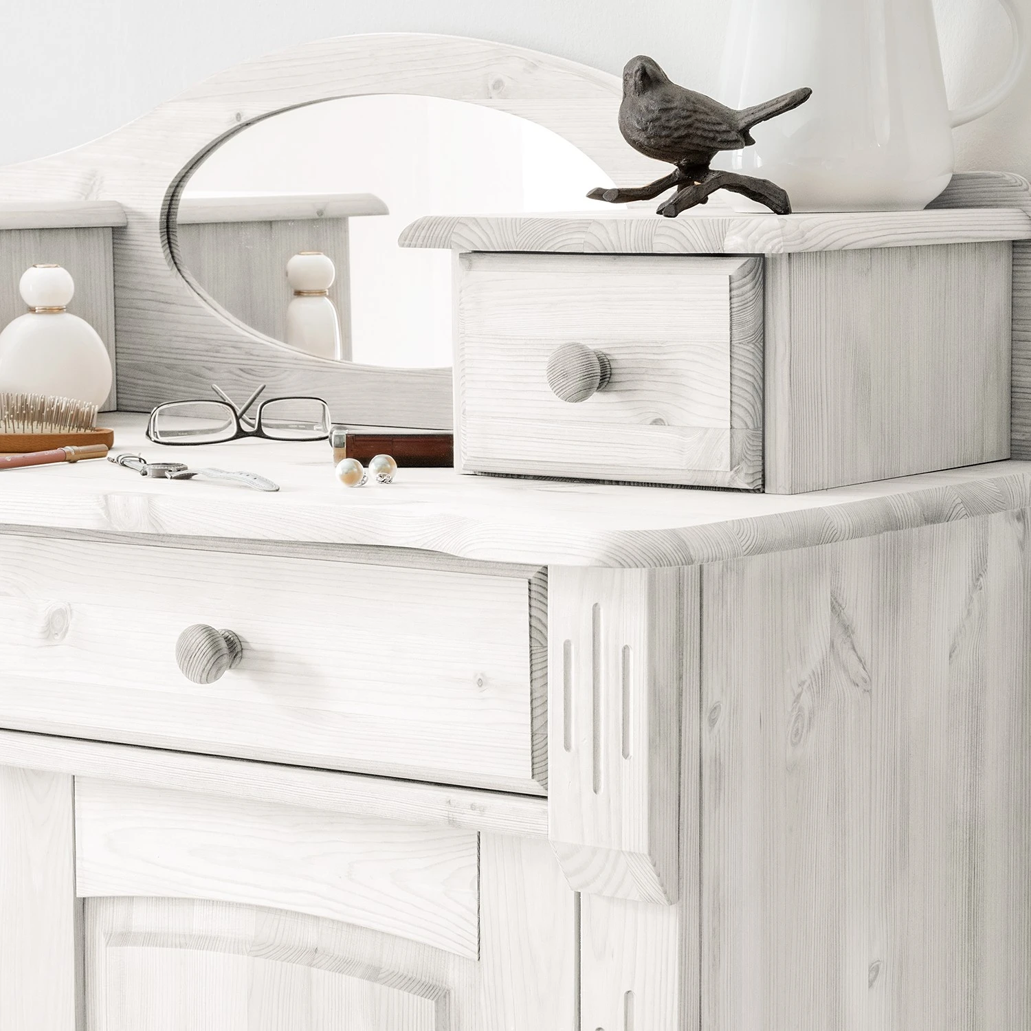 Maison Belfort Vertiko Narva - Kiefer Weiß 6 Maison Belfort Vertiko Narva - Kiefer Weiß – Bild 6