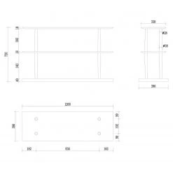 Mørteens Regal Lindholm IV - Weiß - 120 x 72 cm 21 Mørteens Regal Lindholm IV - Weiß - 120 x 72 cm -Wohnzimmermöbel boutique en ligne 1000110750 190925 13055600002 SKETCH DETAILS P000000001000110750 sketch