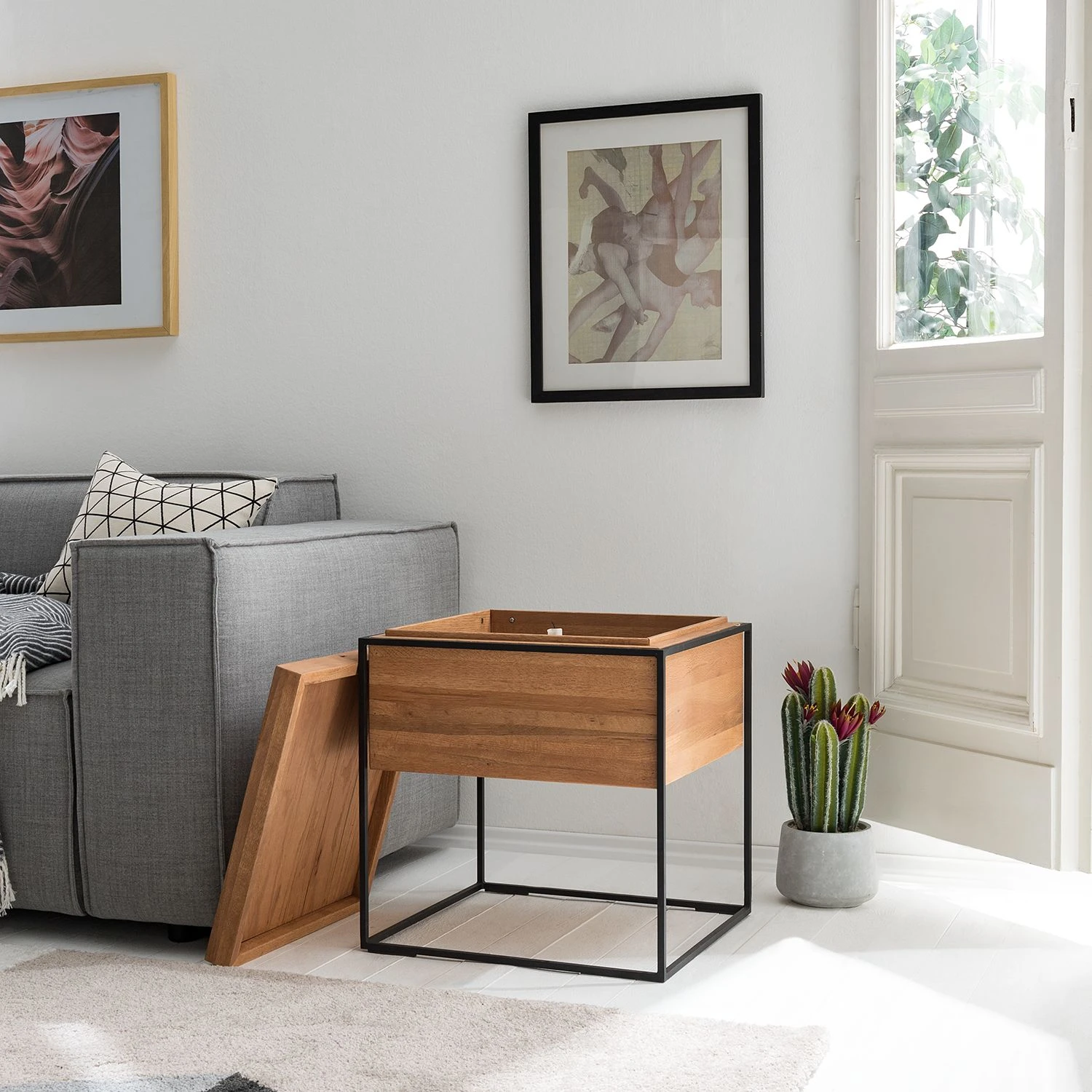 Studio Copenhagen Beistelltisch Cubus I - Eiche Massiv / Metall - Eiche 3 Studio Copenhagen Beistelltisch Cubus I - Eiche Massiv / Metall - Eiche – Bild 3