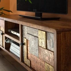 Wolf-Möbel TV-Lowboard Orient - Akazie massiv / Metall - Mehrfarbig -Wohnzimmermöbel boutique en ligne 1000114118 200630 10584500003 DETAILS P000000001000114118