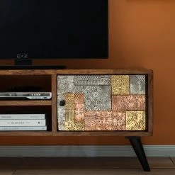 Wolf-Möbel TV-Lowboard Orient - Akazie massiv / Metall - Mehrfarbig -Wohnzimmermöbel boutique en ligne 1000114118 200630 10584700006 DETAILS P000000001000114118