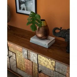 Wolf-Möbel Sideboard Orient - Akazie massiv / Metall - Mehrfarbig -Wohnzimmermöbel boutique en ligne 1000114122 200630 10585000011 DETAILS P000000001000114122