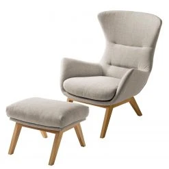 Studio Copenhagen Polsterhocker Hepburn I - Webstoff Milan: Beige - Eiche Dunkel -Wohnzimmermöbel boutique en ligne 1000114796 180716 174400103 GALLERYIMAGES P000000001000114796